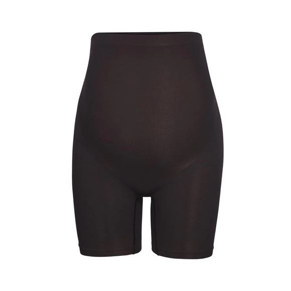 Skims Seamless Sculpt High-Waisted Mid Thigh Short Color Onyx - Picture 1 of 4